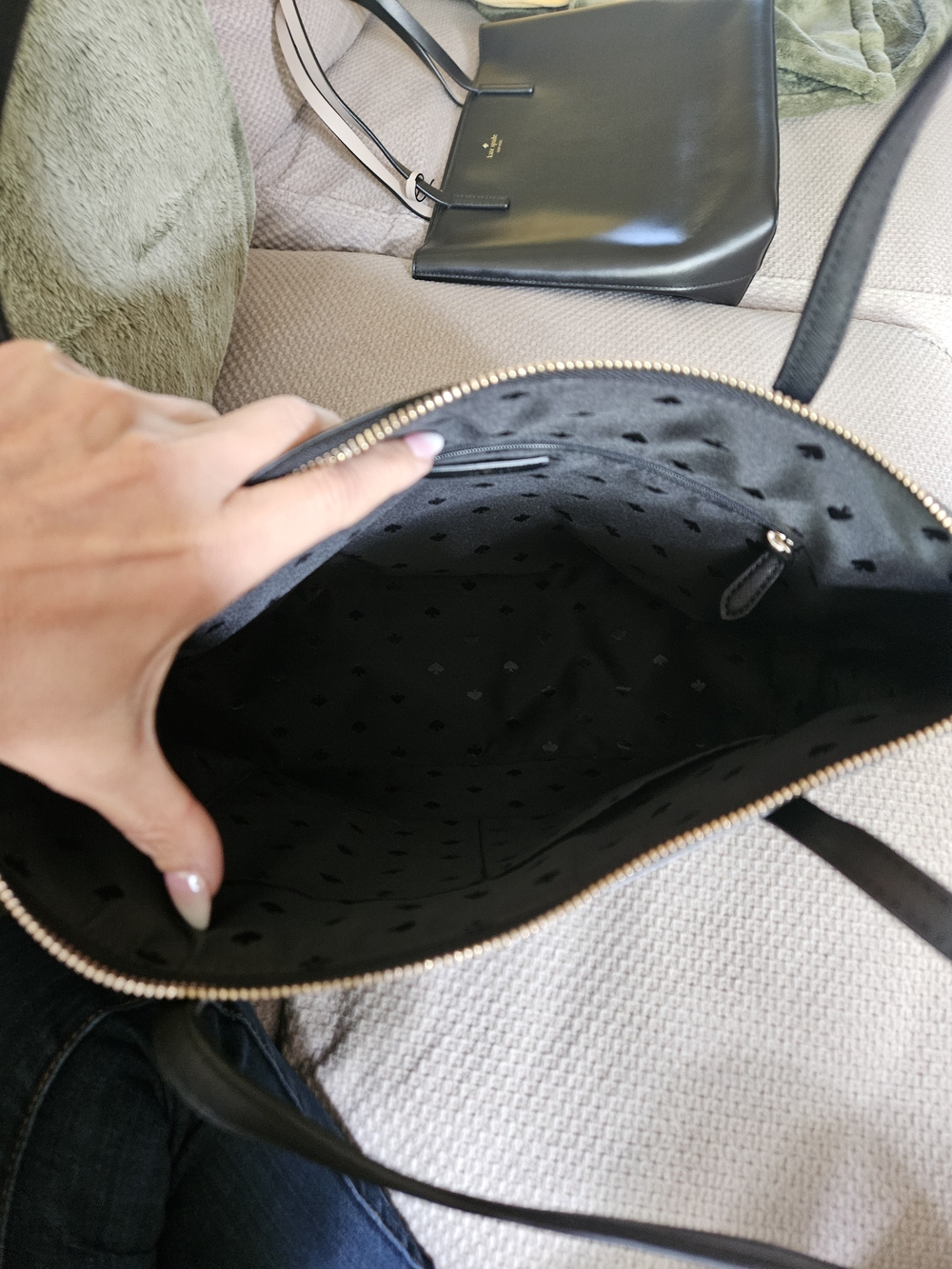 Kate Spade Glitter Joeley Large Bag-Black - Picture 5 of 5